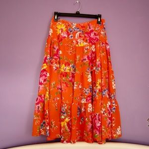 Floral Midi Skirt
